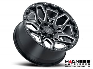 Jeep Custom Wheels (1) - Black Rhino - 17 x 9.5 - Shrapnel - Gloss Black w/ Milled Spokes Jeep Custom Wheels (1) - Black Rhino - 17 x 9.5 - Shrapnel - Gloss Black w/ Milled Spokes